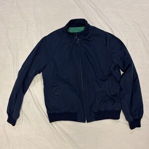 Vtg Authentic Brand Sz 42 Blue Green Reversible Windbreaker Jacket Coat